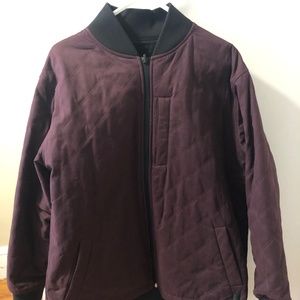 Bylt Hi-Lo Reversible bomber jacket (maroon and black)